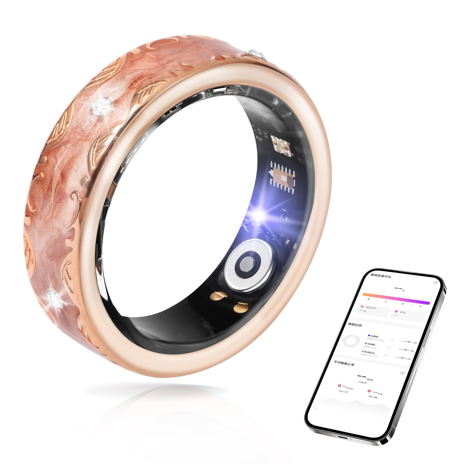 Smart Ring for Women & Men - Health & Fitness Tracker with Heart Rate, Sleep Monitor, Blood Oxyge... | Amazon (US)