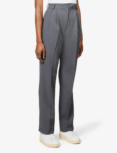 Bea straight-leg high-rise woven trousers | Selfridges