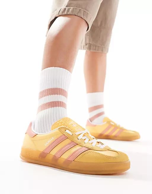adidas Originals Gazelle Indoor sneakers in mustard and orange | ASOS (Global)