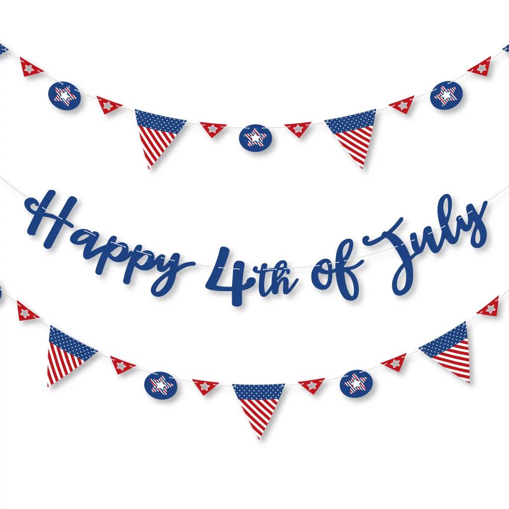 4th of July - Independence Day Letter Banner Decoration - 36 Banner Cutouts and Happy 4th of July... | Walmart (US)