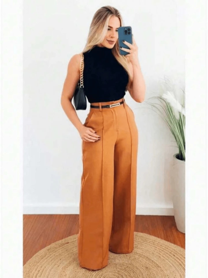 Calça Feminina Alfaiataria Com Cinto Tendencia 2024 | SHEIN