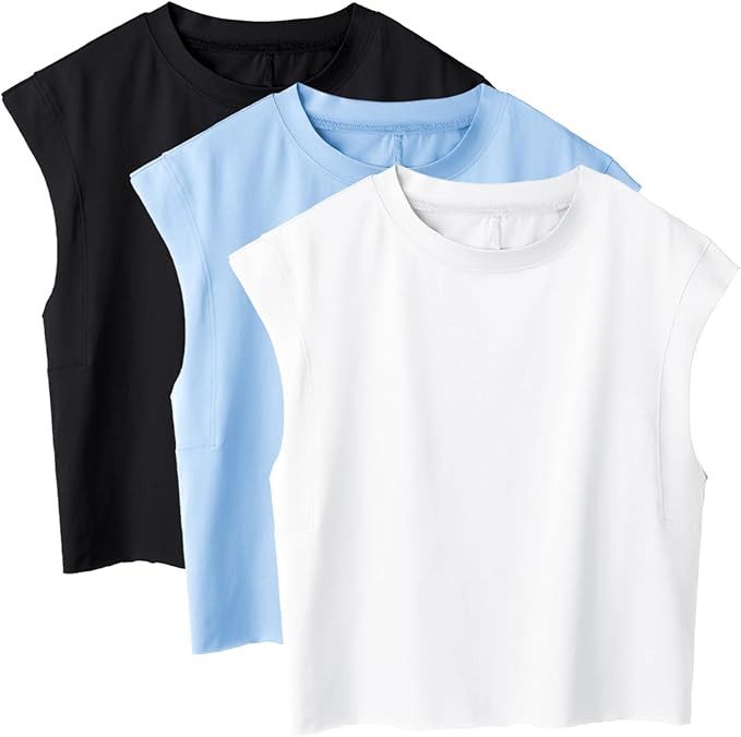 Ainangua Oversized Tank Top for Women Sleeveless Athletic Cropped Activewear Workout Yoga Gym Top... | Amazon (US)