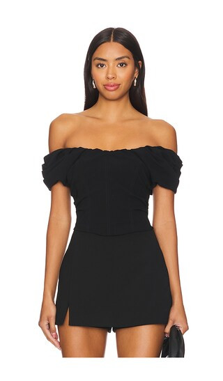 Nora Top in Black | Revolve Clothing (Global)