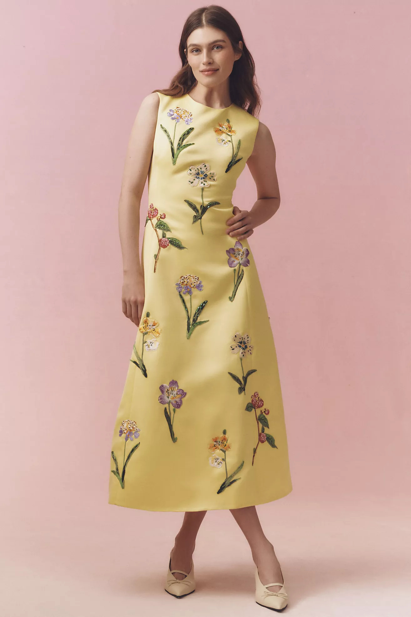 LEO LIN Cleo A-Line Midi Dress | Anthropologie (US)