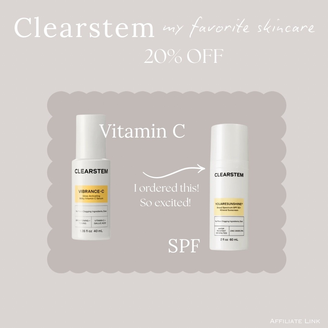 New products!!!! So excited for both of these!!! ☀️💛

20% off with code GLOW20 ✨


#spf #mineralspf #facesunscreen #vitaminC #skincare #dailyroutine #selfcare #womenover40 #clearstem

#LTKmorningroutine #LTKselfcare #LTKSaleAlert
