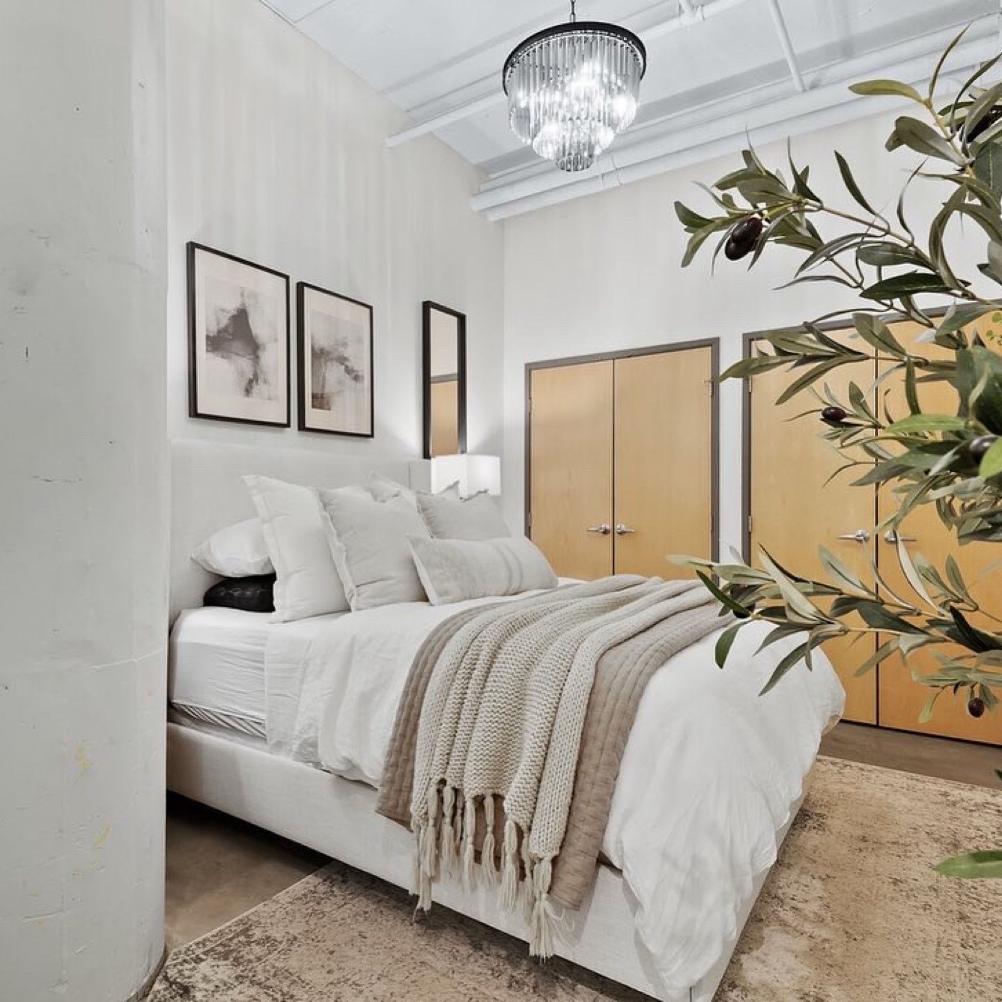 Bedroom, bedding, chandelier, olive tree, rug, frames, pillows, neutral decor 

#LTKhome #LTKSale #LTKstyletip

#LTKStyleTip #LTKHome #LTKSaleAlert