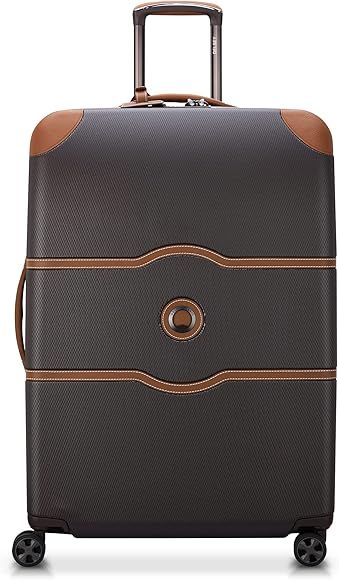 DELSEY Paris Chatelet Hardside Luggage with Spinner Wheels, Chocolate Brown, Checked-Large 28 Inc... | Amazon (US)