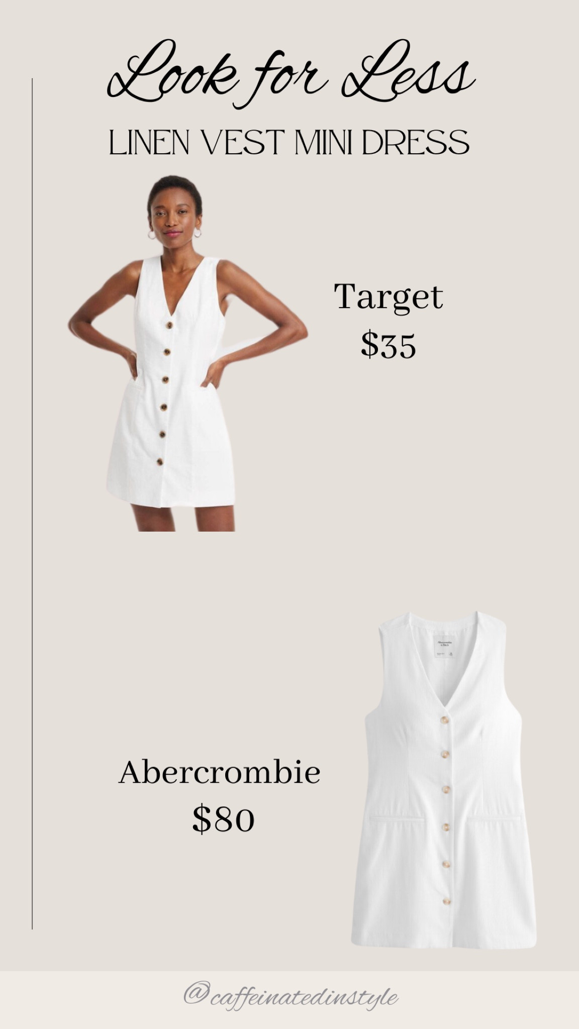 LOOK FOR LESS// linen vest mini dress 

The Target one is great quality and feels high end!

#LTKStyleTip #LTKMidsize