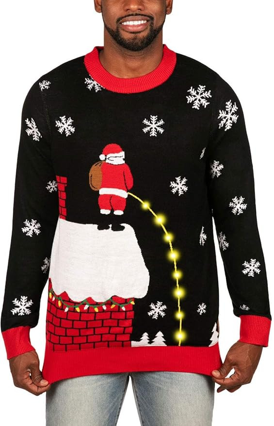 Tipsy Elves Light Up Ugly Christmas Sweaters for Men - Funny Holiday Pullover with LED Lights for... | Amazon (US)