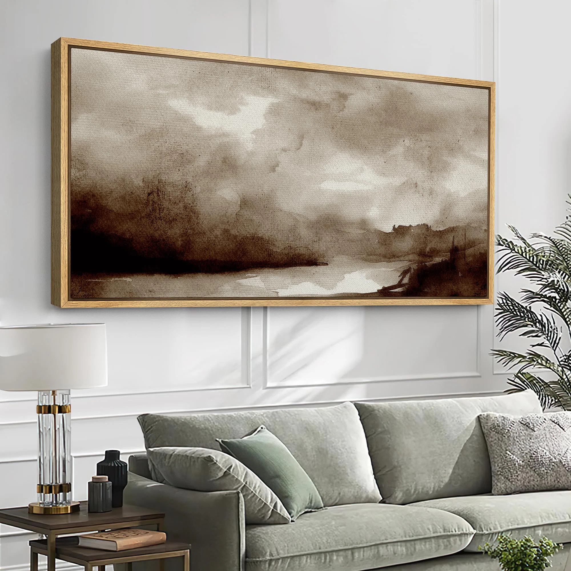 wall26 Moody Landscape Sepia Toned Modern Art | Wayfair | Wayfair North America