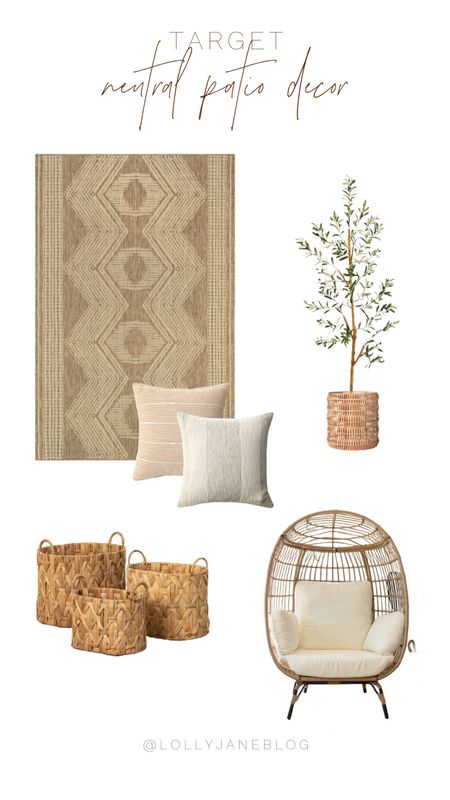 Target neutral patio decor 🤎

Target has some of the cutest patio decor for this summer. I came across this cute outdoor rug and just HAD to share! I am loving this wicker chair with all of the decor as well. This olive tree is such a hit right now, and even better is it’s on  S A L E !!! These wicker baskets are perfect for holding the pool toys and beach towels, while keeping that neutral aesthetic. And topping off the fun with these outdoor throw pillows. Happy summer! ☀️🤎

#LTKSaleAlert #LTKHome #LTKSeasonal