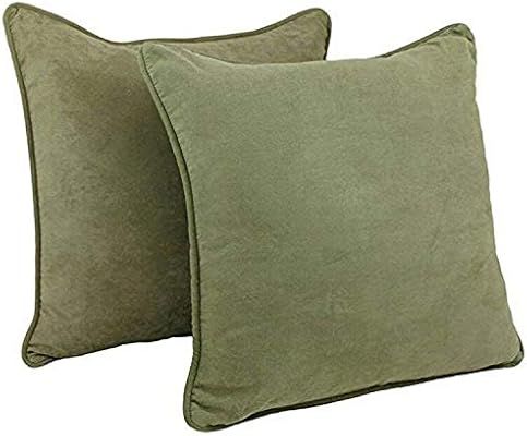 Blazing Needles Double-Corded Solid Microsuede Square Floor Pillows with Inserts (Set of 2), 25",... | Amazon (US)