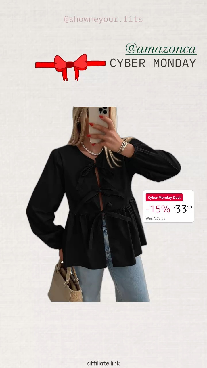 Cyber Monday Deal: Front Tie Up Blouse 🎀

#LTKsale #LTKstyletip #LTKcanada