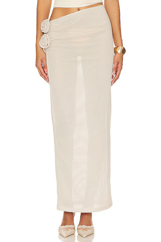 Isola Fringe Knit Skirt | Revolve Clothing (Global)