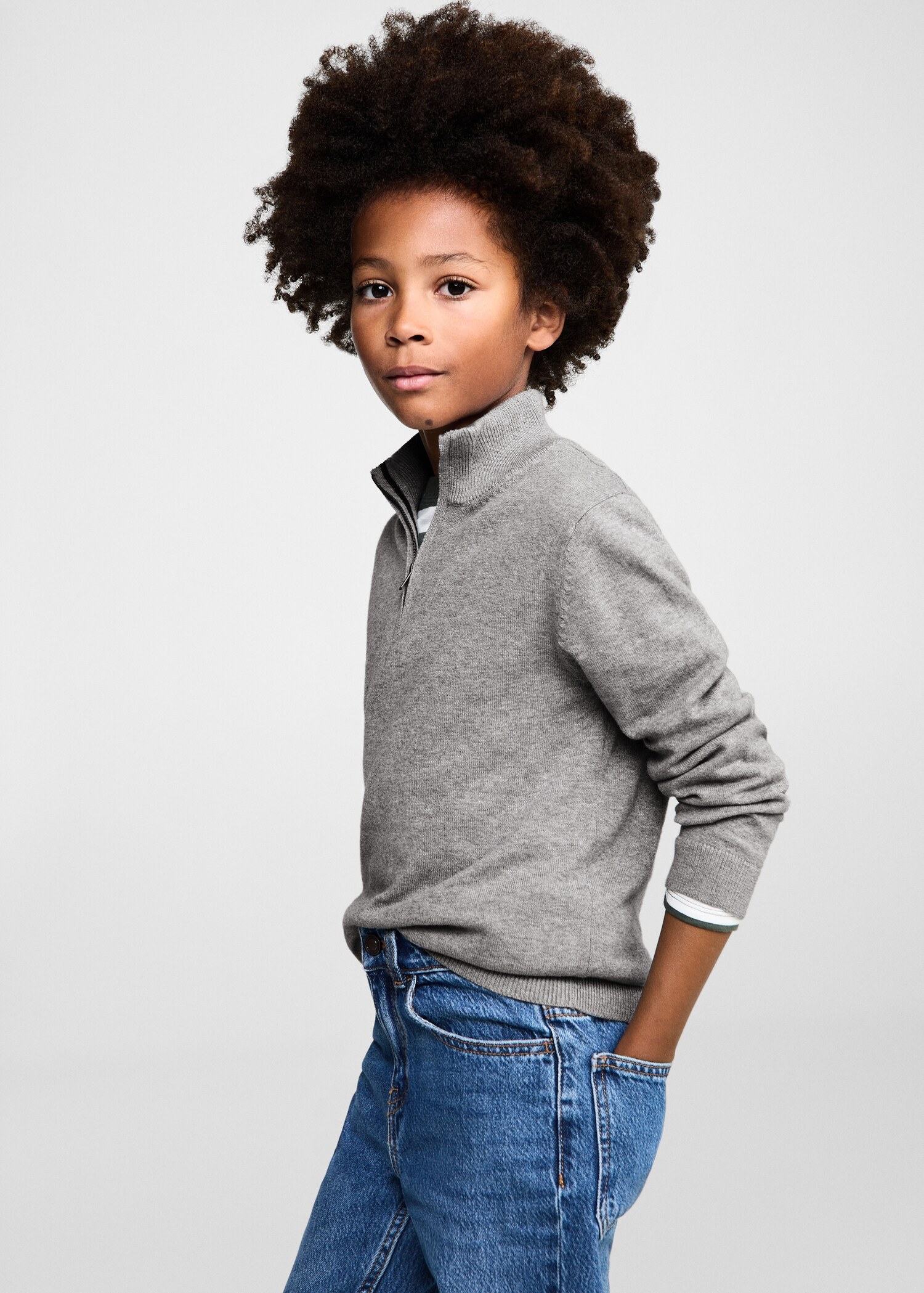 Pullover mit Zip-Kragen - Kinder | MANGO Deutschland | MANGO (DE)