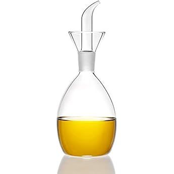 HAIZEEN 13ounce/ 380 ml Clear Glass Olive Oil Dispenser Bottle - Oil & Vinegar Cruet with Pourers an | Amazon (US)