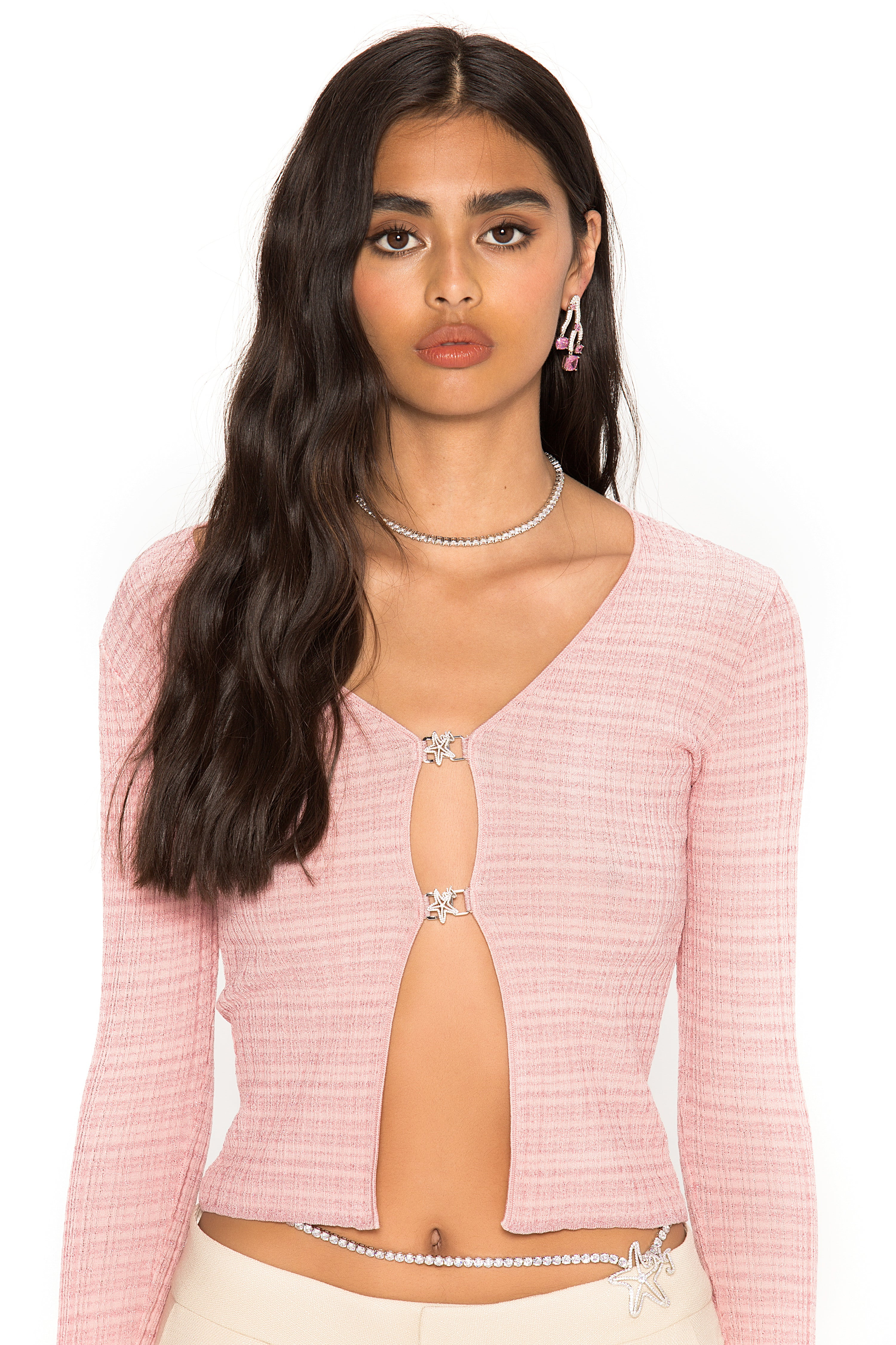 Annabella Knit Cardigan (Pink) | Nana Jacqueline