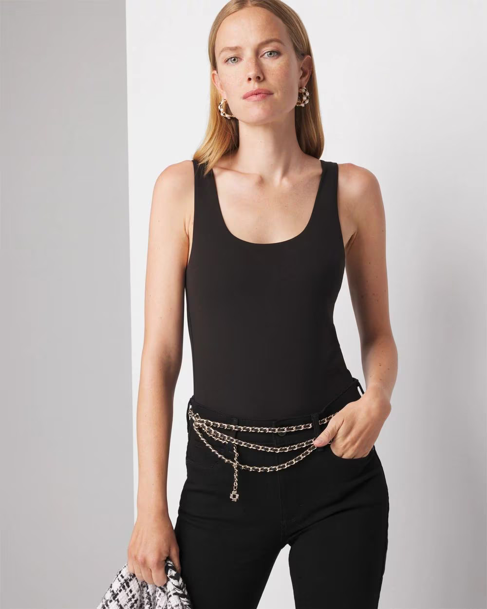 WHBM FORME™ All Ways Stretch Dual Neck Tank | White House Black Market