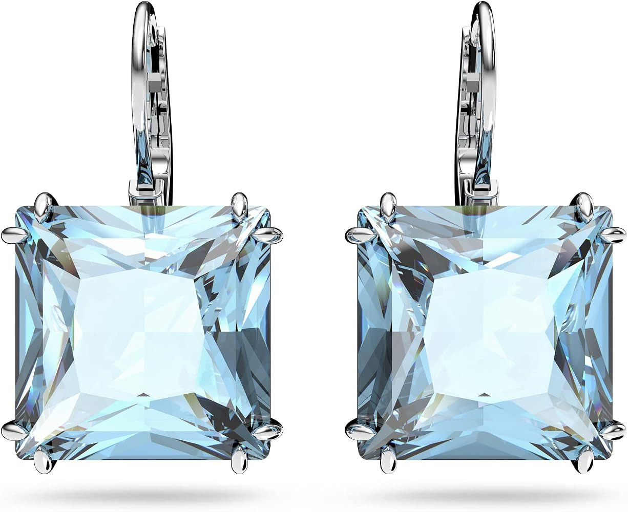 Pendientes de aro Swarovski 5619472 Millenia azul | Amazon (US)