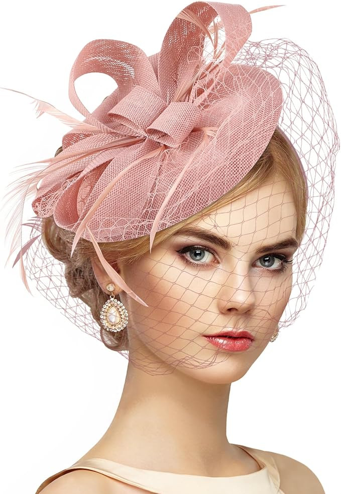 2025 Kentucky Attire Hats - 20s Vintage Derby Fascinators Hat with Hair Clip for Women Lady Girls... | Amazon (US)