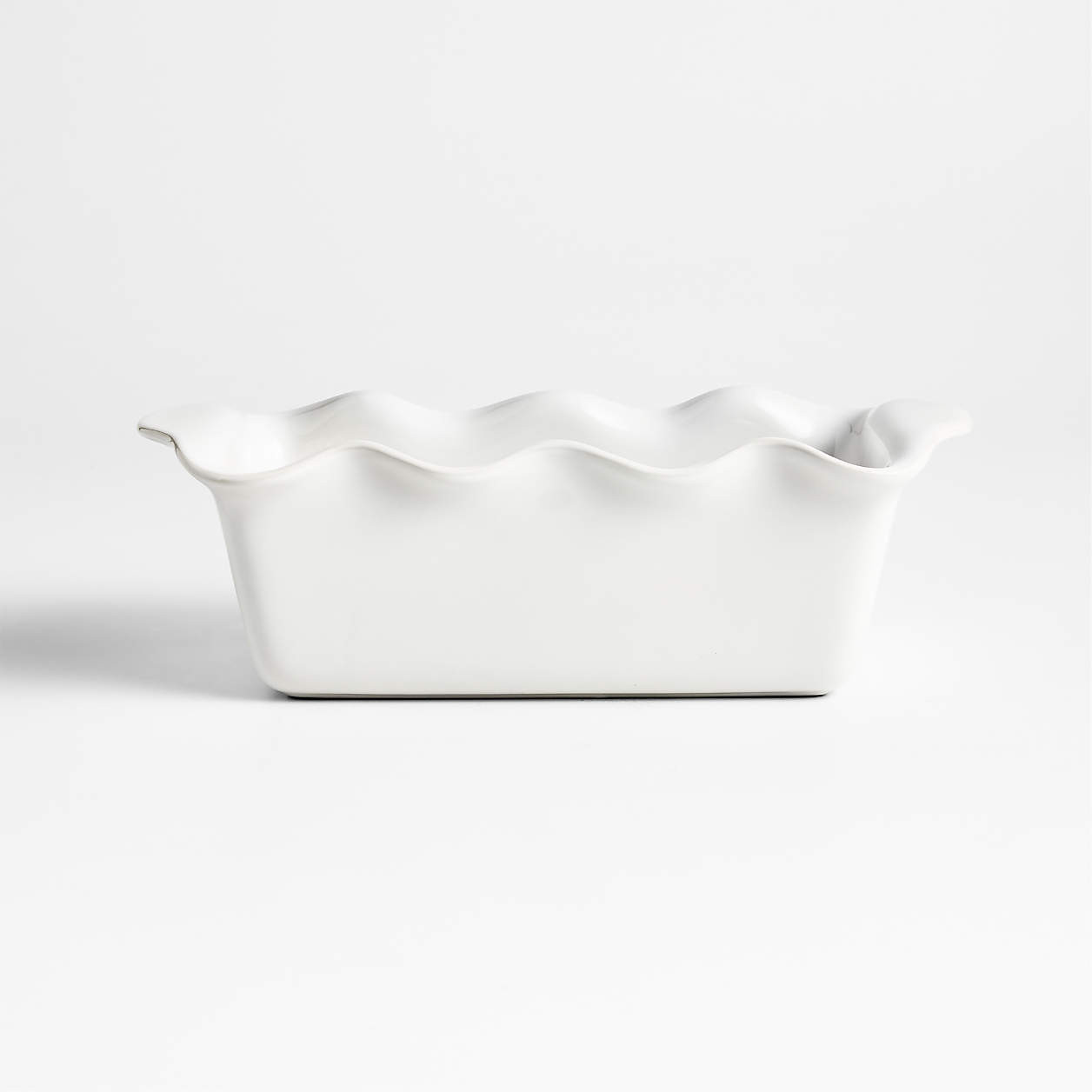 White Ruffle Loaf Pan + Reviews | Crate & Barrel | Crate & Barrel