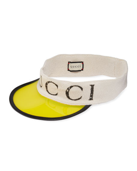 Gucci Men's Roger Translucent-Brim Visor | Neiman Marcus