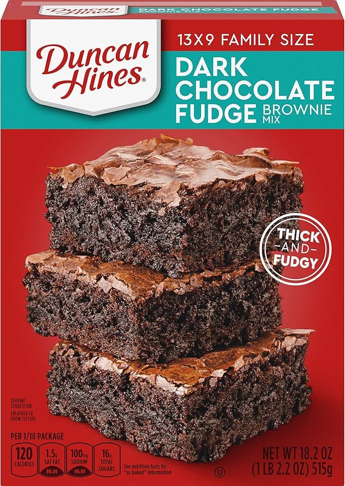 Duncan Hines Brownie Mix, Dark Chocolate, 18.2 oz | Amazon (US)