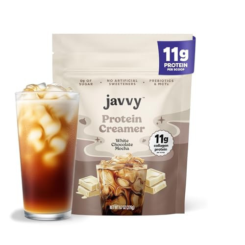 Javvy Protein Coffee Creamer – Sugar Free Creamer with 11g of Collagen, MCT Oil, Keto Coffee Creamer Powder for Hair, Skin & Nail Support, White Chocolate Mocha, 1 Pack | Amazon (US)
