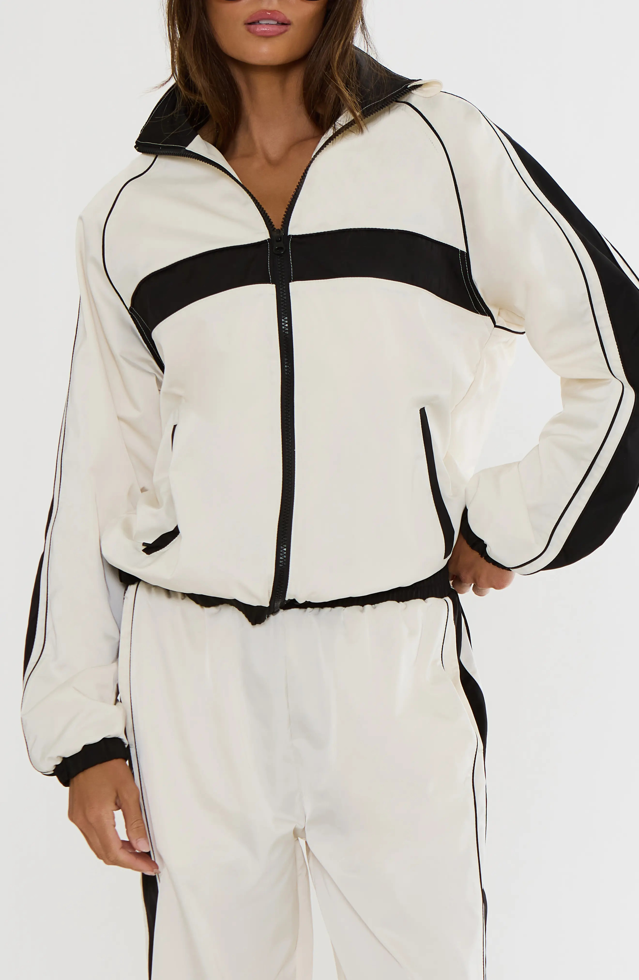Beach Riot Adair Track Jacket in Shadow Stripe at Nordstrom, Size X-Small | Nordstrom