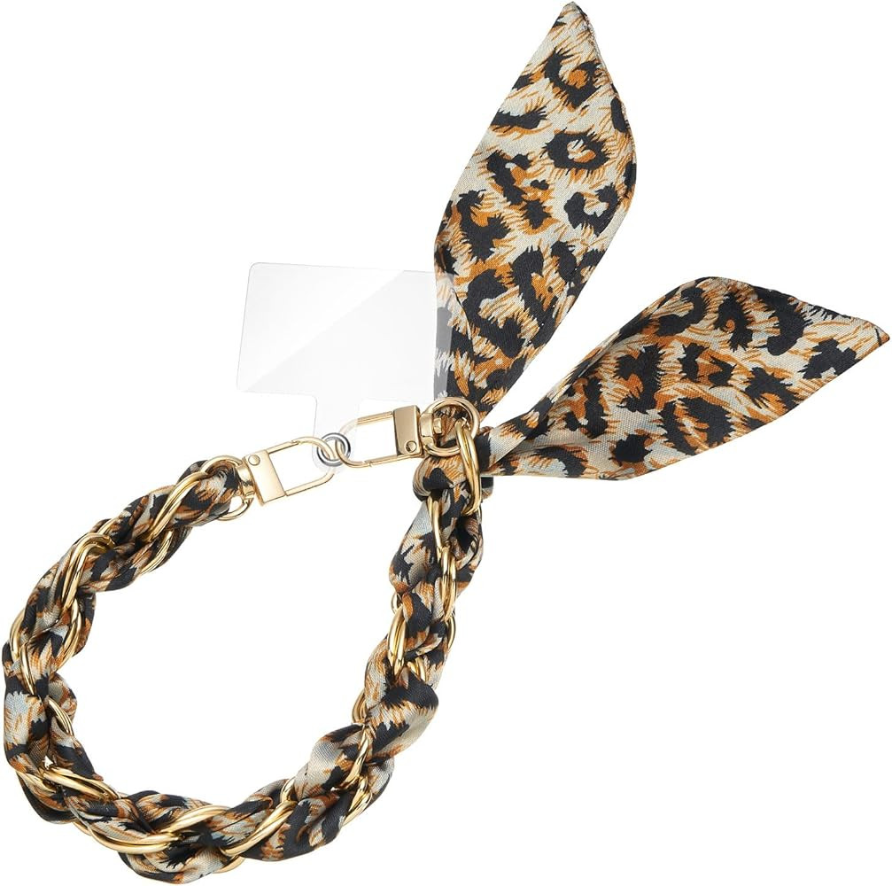 ZOOEASS Phone Wrist Lanyard Gold Metal Scarf Phone Charm Strap with Tether Tab Women Phone Chain ... | Amazon (US)