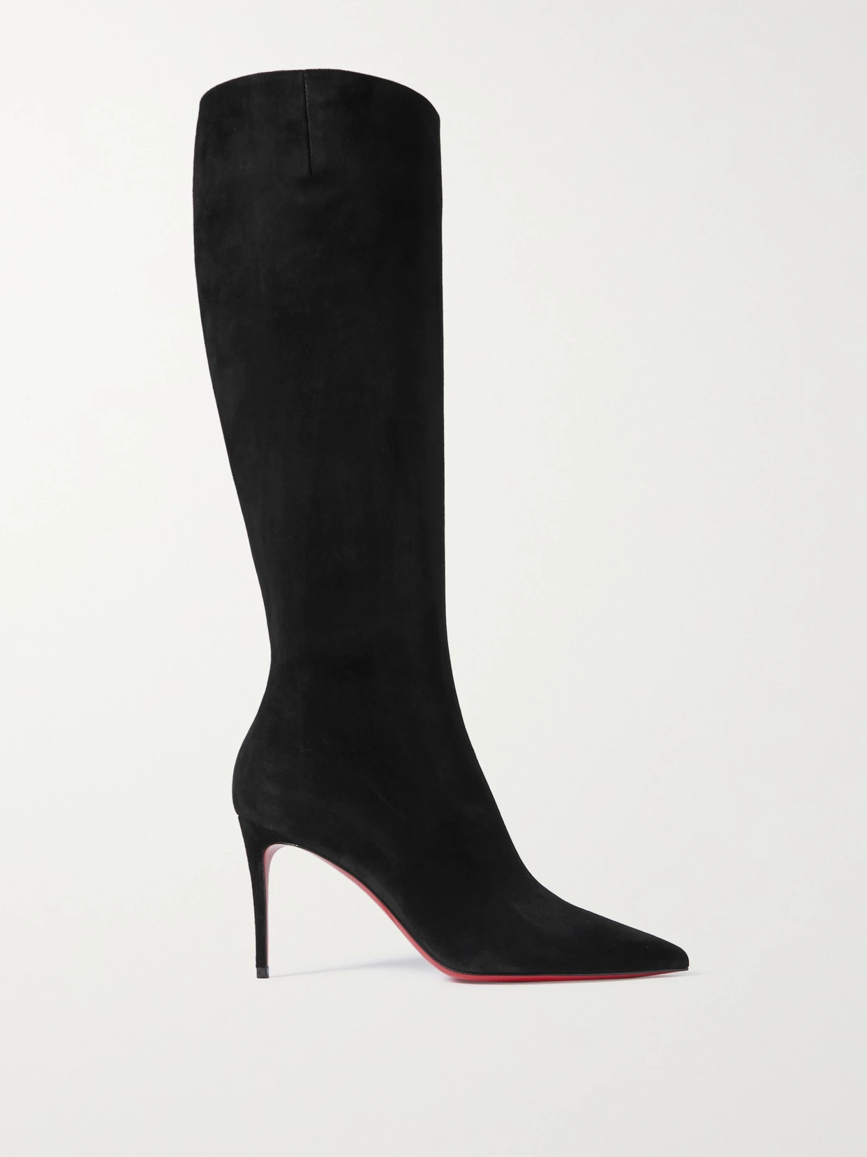 Christian Louboutin - Kate Botta 85 Suede Knee Boots - Black | NET-A-PORTER (US)