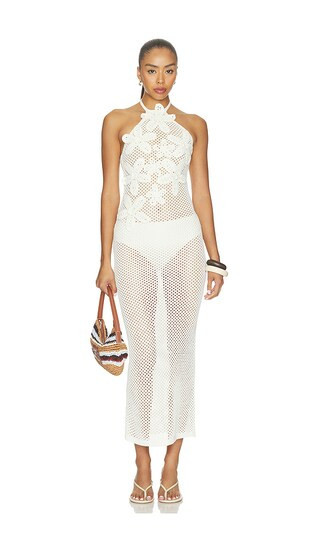MORE TO COME Rooney Crochet Maxi Dress in Ivory. Size M. Also in L, S, XS. | Revolve Clothing (Global)