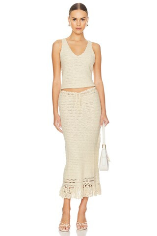 Sydney Skirt in Oat | Revolve Clothing (Global)