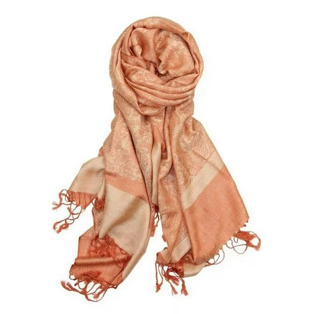 Achillea Large Soft Silky Pashmina Shawl Wrap Scarf in Solid Colors (Ivory) | Walmart (US)