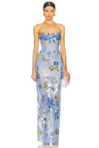 Dahlia Maxi Dress in Baby Blue Multi | Revolve Clothing (Global)