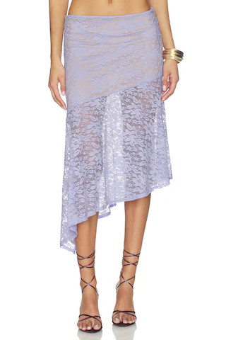 Runaway The Label Ava Flounce Midi Skirt in Lavender. - size M | Revolve Clothing (Global)