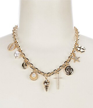 x Shea Leigh Mills Heaven Sent Charm Collar Necklace | Dillard's