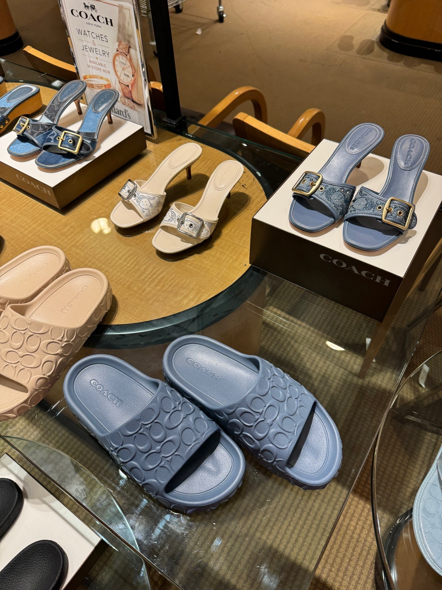 This blue is perf! Coach crystal blue #coachshoe #coachsandals #coachcrystalcollection