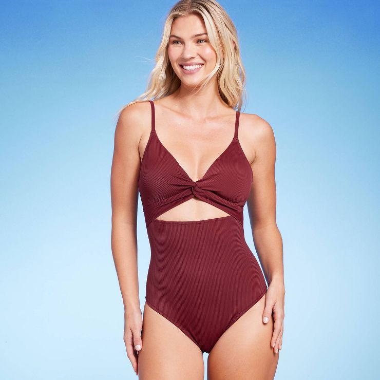 Women's Plunge Cut Out One Piece Swimsuit - Shade & Shore™ | Target