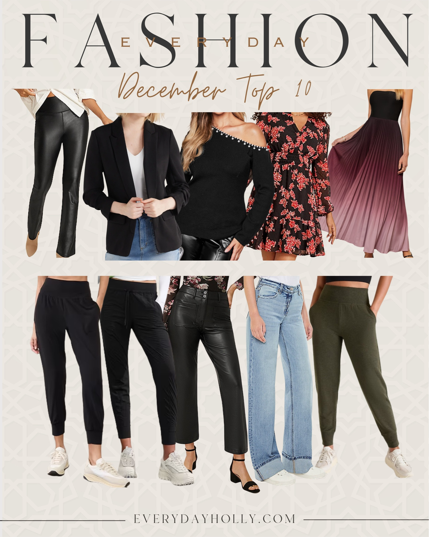 Fashion Favorites

For reference I’m 5’1 110lbs and I wear an XS short in the faux leather leggings and leather pants, an XS & 0 petite in the joggers, 24 regular in the cuff jeans, XS in the floral dress and blazer and a S in the Pearl black sweater and ombré maxi dress.

Winter outfits  winter finds  outfit inspo  jeans  joggers  dresses  blazers  faux leather leggings  faux leather pants  easy outfits  outfit inspo  floral dress  ombré dress  EverydayHolly

#LTKStyleTip #LTKOver40 #LTKSeasonal