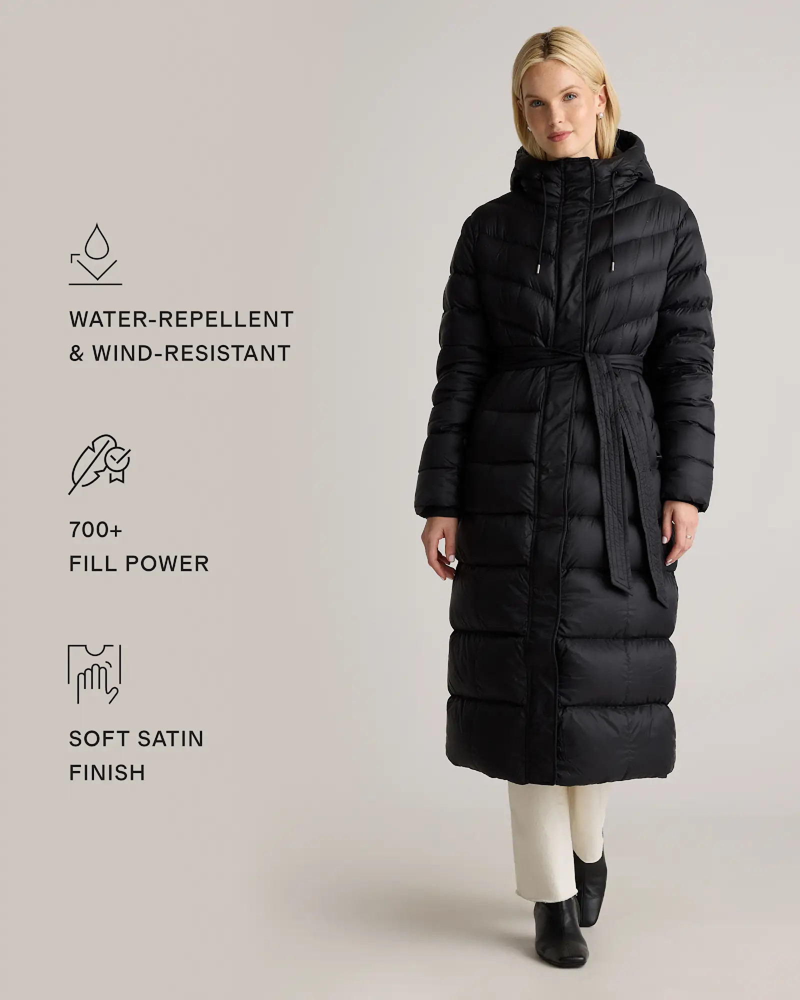 Responsible Down Belted Puffer Maxi Coat | Quince