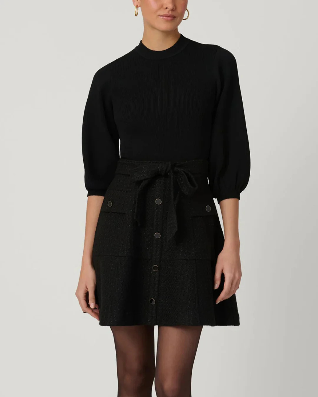 TANNER DRESS JET BLACK / L | FEBE Clothing