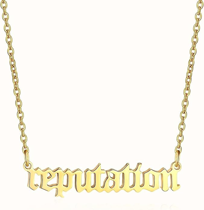Reputation Necklace for Women Girls Stainless Steel Forever Necklace for Music Lover Gifts Reputa... | Amazon (US)