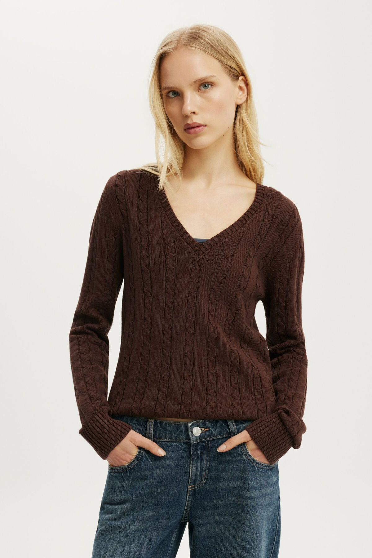 Cotton V Neck Pullover | Cotton On (US)