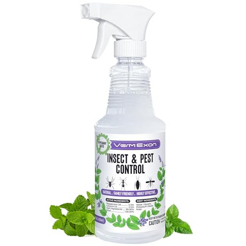 VermExon Peppermint Oil Insect & Pest Control Spray – 16oz Natural Plant-Based Bug Killer for Spiders, Ants, Flies, and Other Insects, Safe for Home & Kitchen Use | Amazon (US)