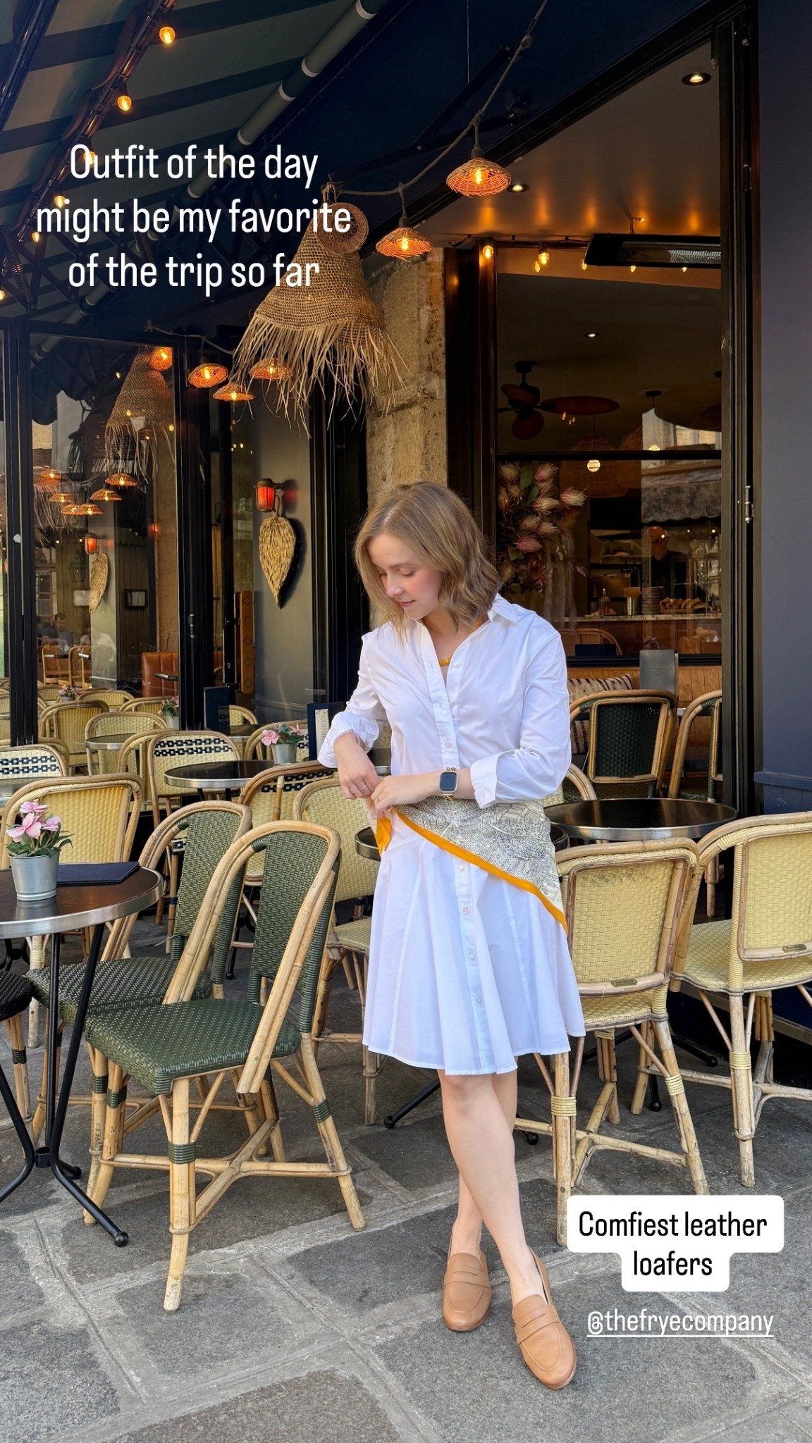 Lined cotton dress 30% off
Silk scarf around the waist for a pop of color 
10k step tested leather loafer 


#LTKSaleAlert #LTKPetite #LTKootd