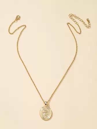 Oval Pendant Necklace | SHEIN