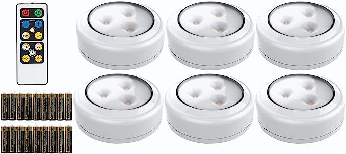 Brilliant Evolution LED Puck Light 6 Pack with Remote | Wireless LED Under Cabinet Lighting | Und... | Amazon (US)