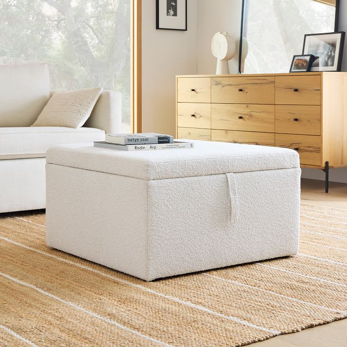 Emmett Square Storage Ottoman | West Elm (US)