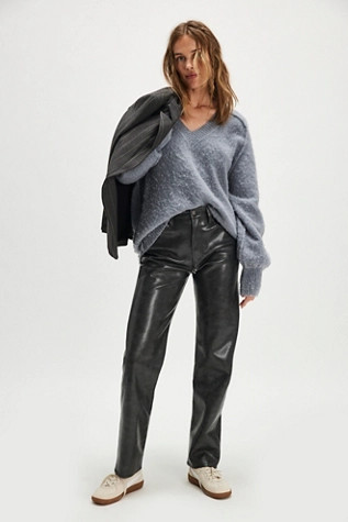 AGOLDE Recycled Leather Kelly Pants | Free People (Global - UK&FR Excluded)